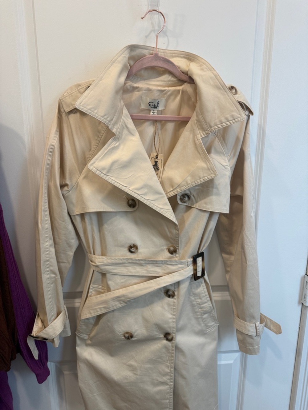 EASEL - Cream lightweight Trench Coat - Stylish Women’s Coat